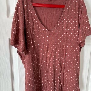 💙Old Navy Brown Polka Dot Top